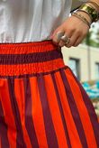 Bloc Stripe Wide Leg Pant Rioja & Rust